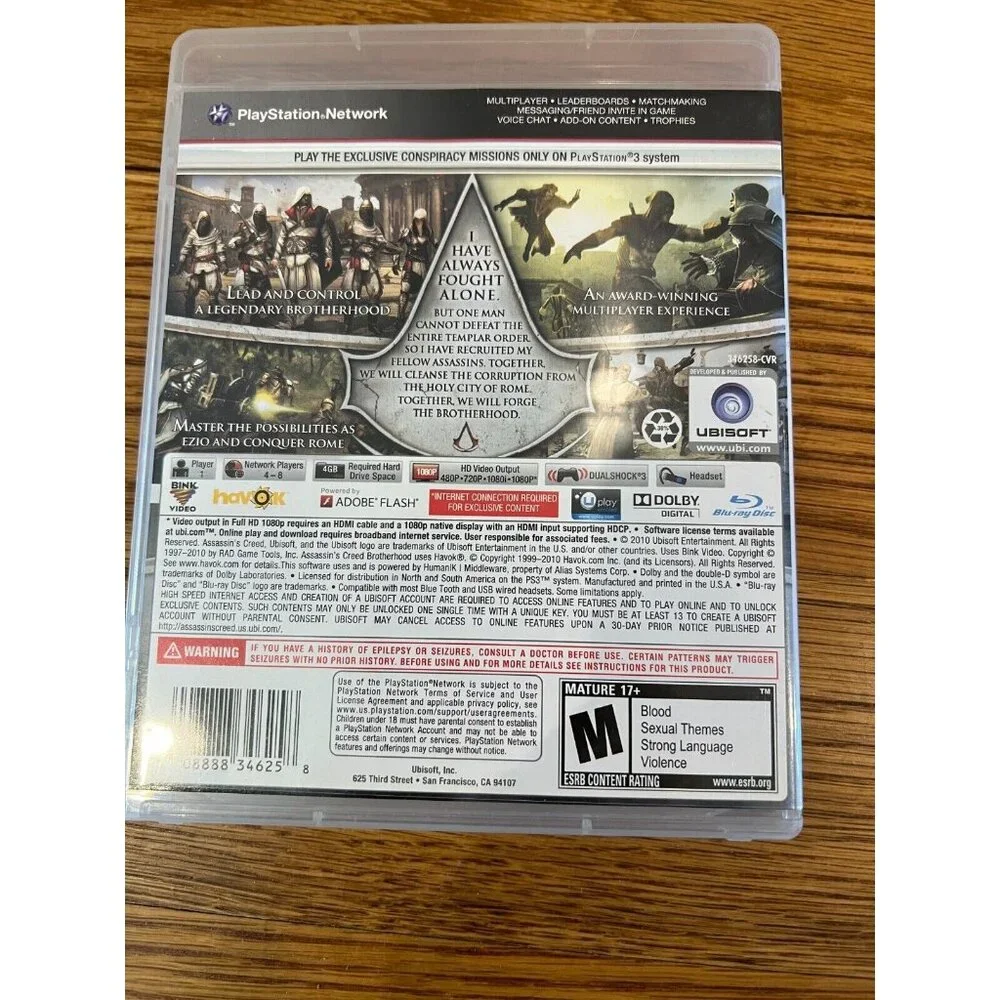 PS3 Assassin's Creed Brotherhood PS3 PlayStation 3 - Complete CIB‎
